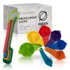 Measuring Cups and Spoons Set 15 Pcs Plastic Measuring Cup Set for Liquid and Dry Measuring Engraved Metric USA Measurement
