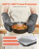 VEVOR Oven Mitts, Mini Oven Mitt Set with Non-Slip Silicone Strips, High Heat Resistant to 500Fahrenheit