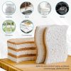 Plant Based Natural Sponge - Pack of 12 Cellulose Sponges, Safe on Non-Stick Cookware, Dual Sided Dish Sponge for Washing Dishes