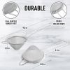 Kitchen 304 Stainless Steel Fine Mesh Strainer For Kitchen - Sieve Sifters For Food, Tea, Rice, Oil, Noodles, Fruits, Vegetables - Rust-Proof