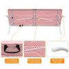 8ft Pink Folding Table, Portable Plastic Table for Camping, Picnics, Parties, High Load Bearing Foldable Table